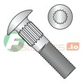 Newport Fasteners 1/4-20 x 1 1/2" Ribbed Neck Carriage Bolts/18-8 Stainless Steel , 450PK 122986
